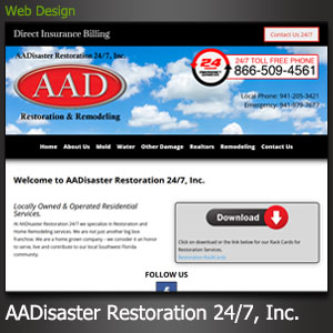 AA Disaster Restoration Port Charlotte Website Design